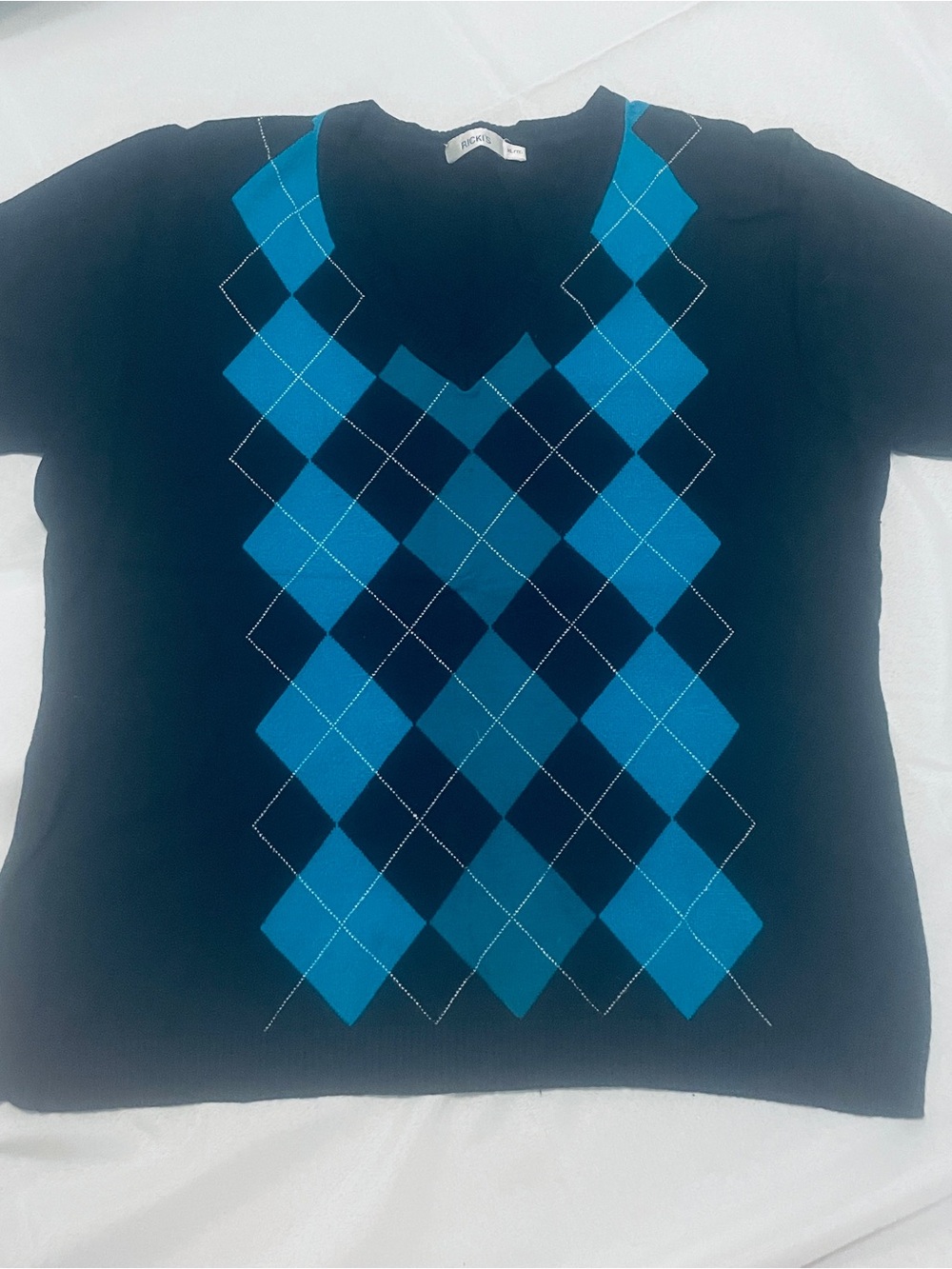 Ricki's Black Top with White Label Detail